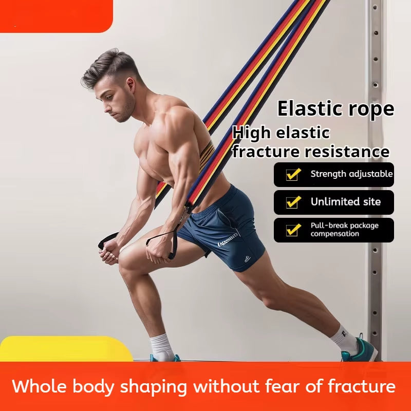 10-14Pcs/1Set Bodybuilding Resistance Bands Tensioner Muscle Training Belt Elastic Bands Portable Fitness Equipment